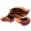 Wavy Keepsake Box – Teak Wood Jewelry & Memory Holder (10" x 5" x 4")