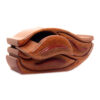 Wavy Keepsake Box – Teak Wood Jewelry & Memory Holder (10" x 5" x 4")
