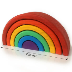 Rainbow Wooden Toy for Early Learners - 7"