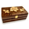 Roses Jewelry Box - Walnut Wood 9" x 5" x 3"