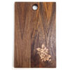Mango Floral Inlay Edge Grain Cutting Board 15" x 9.5"