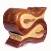 Style Jewelry & Keepsake Box - Mahogany 6" x 6" x 4"