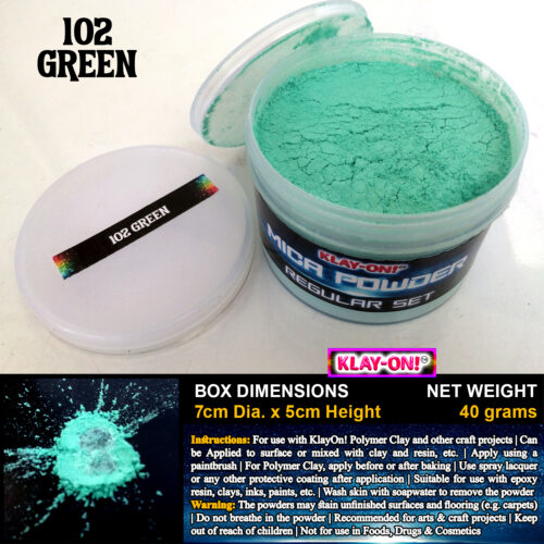 102 Green (ii) Mica Powder Regular Set Single Color - 40g / 250g
