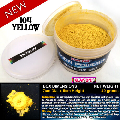 104 Yellow (ii) Mica Powder Regular Set Single Color - 40g / 250g