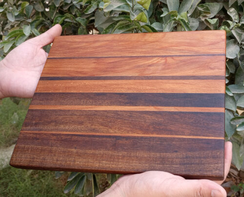 Graduating Mango & Beechwood Edge Grain Cutting Board - 12" x 9"