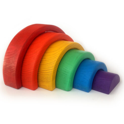 Rainbow Wooden Toy for Early Learners - 7"