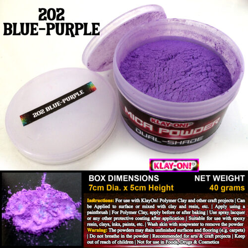 202 Blue-Purple (ii) Mica Powder Dual Shade Single Color - 40g / 250g
