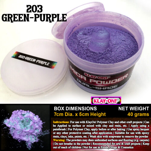 203 Green-Purple (ii) Mica Powder Dual Shade Single Color - 40g / 250g