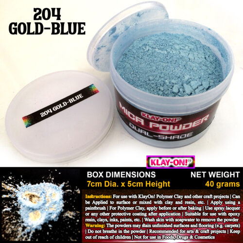 204 Gold-Blue (ii) Mica Powder Dual Shade Single Color - 40g / 250g
