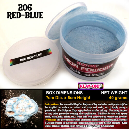 206 Red-Blue (ii) Mica Powder Dual Shade Single Color - 40g / 250g