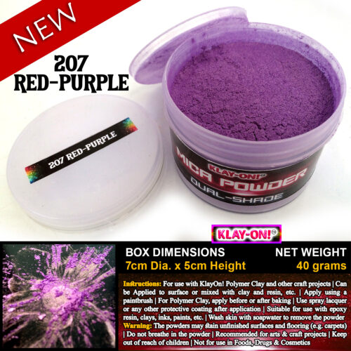 207 Red-Purple (ii) Mica Powder Dual Shade Single Color - 40g / 250g
