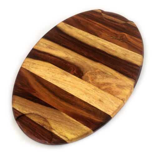 Rosewood Oval 12" x 8" Edge Grain Cutting Board