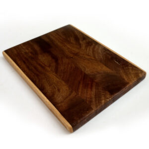 Mango Edge Grain Cutting Board with Oak Accent - 11" x 8"