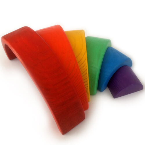 Rainbow Wooden Toy for Early Learners - 7"