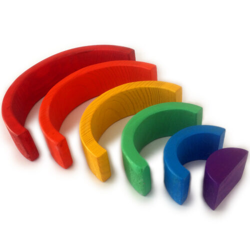 Rainbow Wooden Toy for Early Learners - 7"