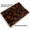 Rosewood End Grain Cutting Board - 13" x 9.5" x 1.4"
