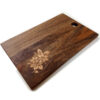 Mango Floral Inlay Edge Grain Cutting Board 15" x 9.5"