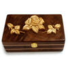 Roses Jewelry Box - Walnut Wood 9" x 5" x 3"