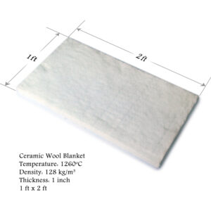 Ceramic Wool Insulation Blanket - 2ft Wide. Add Qty for each ft.