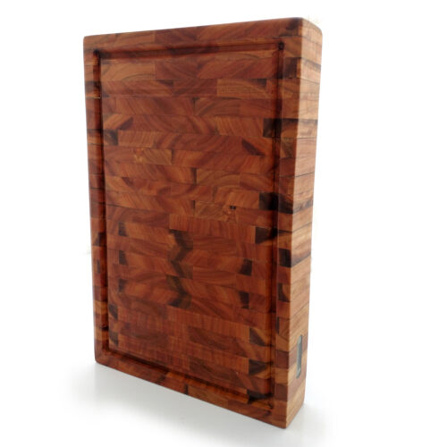Acacia Large D Acacia Butcher Block End Grain Cutting Board - 17" x 11" x 2.5"
