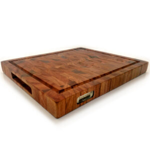 Acacia Butcher Block End Grain Cutting Board -14" x 11" x 1.3"