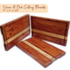 Neem Edge Grain Cutting Board with Oak & Walnut Accent - 17" x 11" x 1.25"