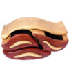 Wavy Keepsake Box – Oak Wood Jewelry & Memory Holder (10" x 5" x 4")