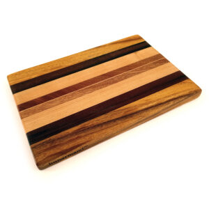 Walnut Oak Edge Grain Cutting Board with Mulberry & Mahogany Accent - 12" x 9"