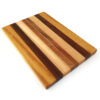 Walnut Oak Edge Grain Cutting Board with Mulberry & Mahogany Accent - 12" x 9"