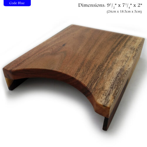 The Quick Cutting Board with Plate - Wooden 9.5" x 7.25" x 2" Face Grain