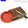 The Quick Cutting Board with Plate - Wooden 9.5" x 7.25" x 2" Face Grain