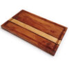 Neem Edge Grain Cutting Board with Oak & Walnut Accent - 17" x 11" x 1.25"
