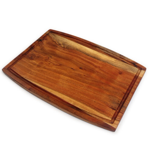 B67 (2) Acacia Parabola Face Grain Cutting Board - 17" x 11"