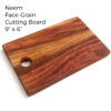 Neem Face Grain Cutting Board - 9" x 6"