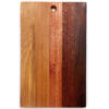 Ombre Edge Grain Cutting Board - 16" x 10" Walnut, Mahogany, Red Meranti, Beech and Oak