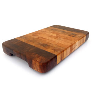 Mango, Mulberry, Oak Butcher Block End Grain Cutting Board - 14" x 9" x 1.3"