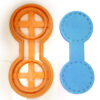 Faux Leather Keychain Clay Cutters – With Stitch Marks – Polymer Clay Cutter