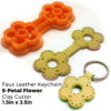 Faux Leather Keychain Clay Cutters – With Stitch Marks – Polymer Clay Cutter