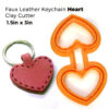 Faux Leather Keychain Clay Cutters – With Stitch Marks – Polymer Clay Cutter