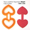 Faux Leather Keychain Clay Cutters – With Stitch Marks – Polymer Clay Cutter