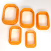 Graduated Rounded Rectangle Clay Cutters - 5 Pieces Set Polymer Clay Cutter