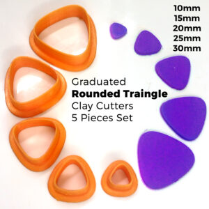 Rounded Triangle Clay Cutters - 5 Pieces Set Polymer Clay Cutter