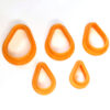 Graduated Teardrop Clay Cutters - 5 Pieces Set Polymer Clay Cutter