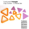 Graduated Triangle Clay Cutters - 5 Pieces Set Polymer Clay Cutter
