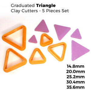 Graduated Triangle Clay Cutters - 5 Pieces Set Polymer Clay Cutter