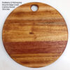 Mulberry Round Edge Grain Cutting Board - 12" x 12" with Mahogany Accent