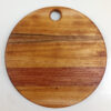 Mulberry Round Edge Grain Cutting Board - 12" x 12" with Mahogany Accent