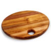 Mulberry Round Edge Grain Cutting Board - 12" x 12" with Mahogany Accent