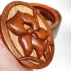 Oval Iris Keepsake & Jewelry Box - 5" x 4" x 3" Wooden