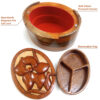 Oval Iris Keepsake & Jewelry Box - 5" x 4" x 3" Wooden